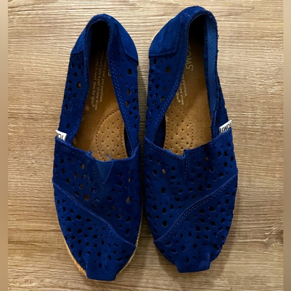 Women’s TOMS Blue Flats - Size 6.5 never worn - Picture 4 of 6